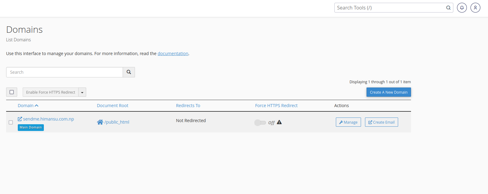 Domain Management