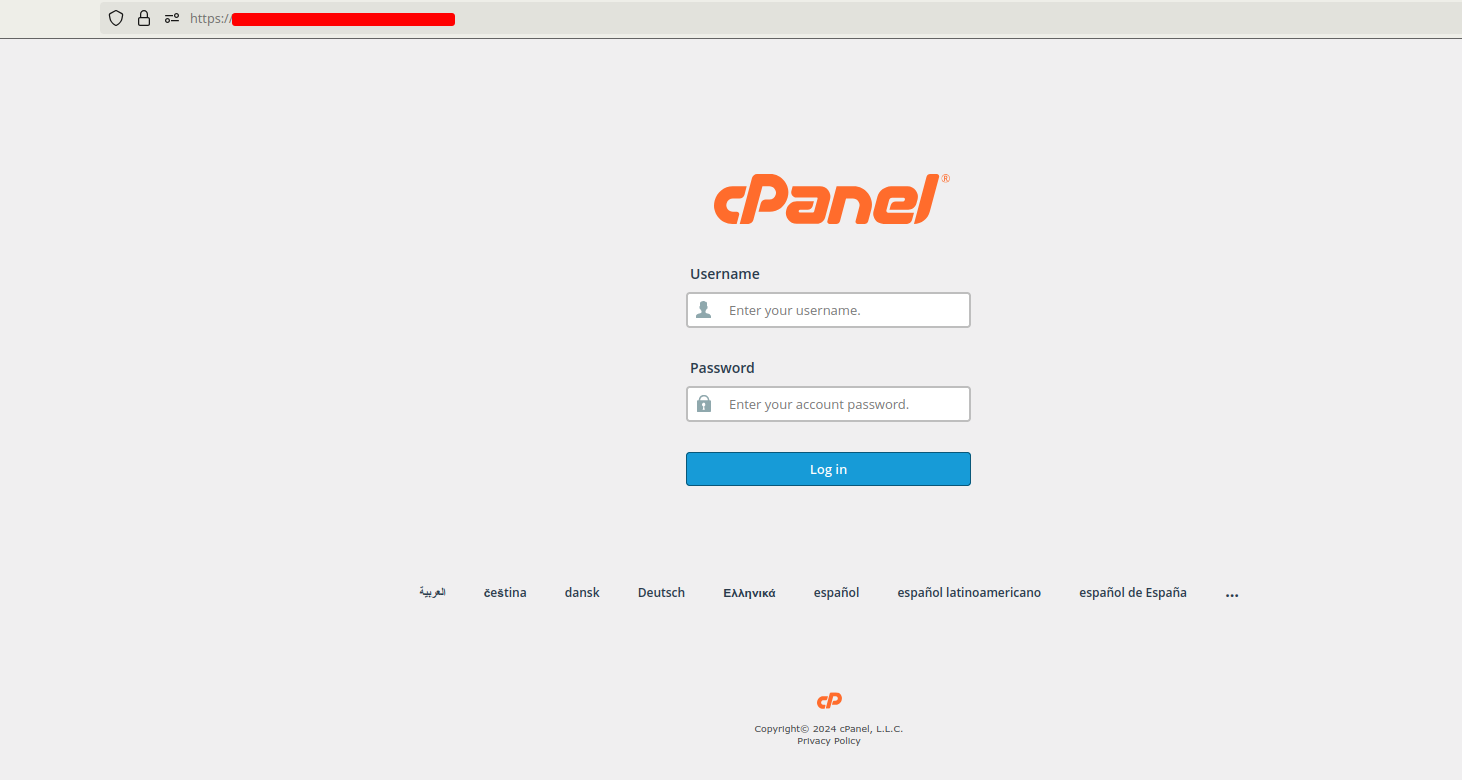 cPanel Login